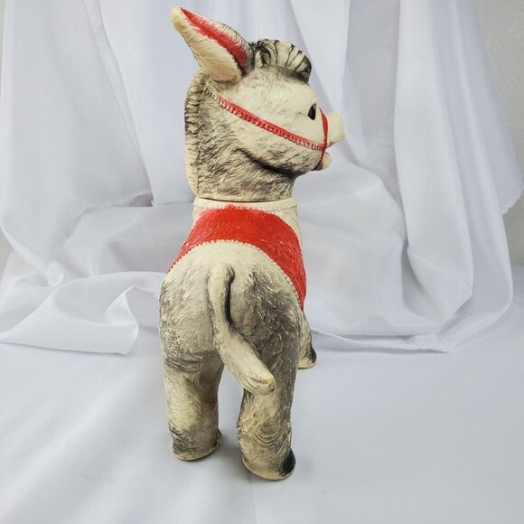 Vintage The Sun Rubber Company Donkey Toy 1961 Marble Rollers Head Turns - Picture 8 of 16